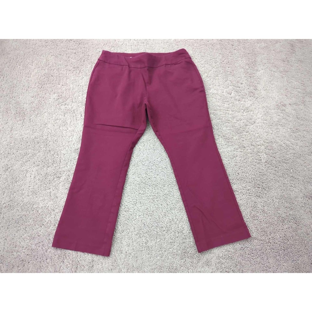 Croft & Barrow Pants Womens 18P PETITES Red Pull On The‎ Effortless Stretch